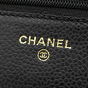 シャネル CHANEL マトラッセ チェーンウォレット A33814 ブラック キャビアスキン チェーンウォレット ゴールド金具 黒 ショルダー