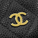 シャネル CHANEL マトラッセ チェーンウォレット A33814 ブラック キャビアスキン チェーンウォレット ゴールド金具 黒 ショルダー