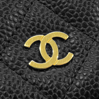 シャネル CHANEL マトラッセ チェーンウォレット A33814 ブラック キャビアスキン チェーンウォレット ゴールド金具 黒 ショルダー