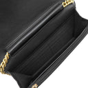 シャネル CHANEL ボーイシャネル ブラック キャビアスキン チェーンウォレット マットゴールド金具 黒 チェーンショルダー