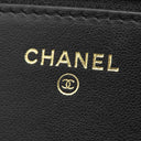 シャネル CHANEL ボーイシャネル ブラック キャビアスキン チェーンウォレット マットゴールド金具 黒 チェーンショルダー