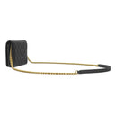 シャネル CHANEL ボーイシャネル ブラック キャビアスキン チェーンウォレット マットゴールド金具 黒 チェーンショルダー