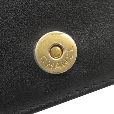 シャネル CHANEL ボーイシャネル ブラック キャビアスキン チェーンウォレット マットゴールド金具 黒 チェーンショルダー