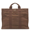 エルメス HERMES エールライントート MM ブラウン キャンバス トートバッグ シルバー金具 鍵・カデナ欠品