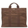 エルメス HERMES エールライントート MM ブラウン キャンバス トートバッグ シルバー金具 鍵・カデナ欠品