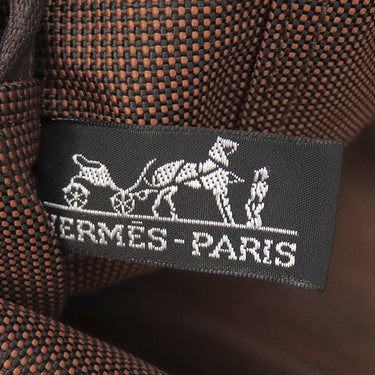 エルメス HERMES エールライントート MM ブラウン キャンバス トートバッグ シルバー金具 鍵・カデナ欠品