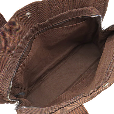 エルメス HERMES エールライントート MM ブラウン キャンバス トートバッグ シルバー金具 鍵・カデナ欠品