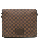 ルイヴィトン LOUIS VUITTON ブルックリンMM N51211 ダミエ ダミエキャンバス ショルダーバッグ シルバー金具 茶