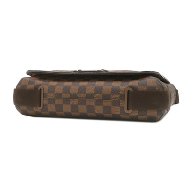 ルイヴィトン LOUIS VUITTON ブルックリンMM N51211 ダミエ ダミエキャンバス ショルダーバッグ シルバー金具 茶