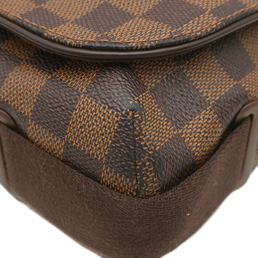 ルイヴィトン LOUIS VUITTON ブルックリンMM N51211 ダミエ ダミエキャンバス ショルダーバッグ シルバー金具 茶