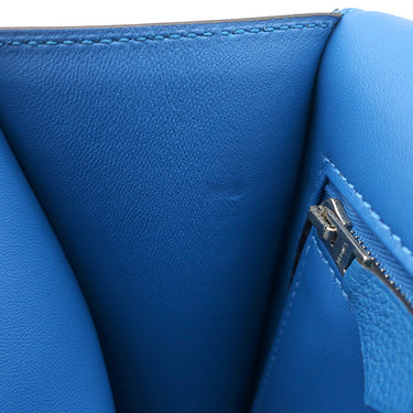 エルメス HERMES コンスタンス 24 ブルーゼリージュ エバーカラー ショルダーバッグ シルバー金具