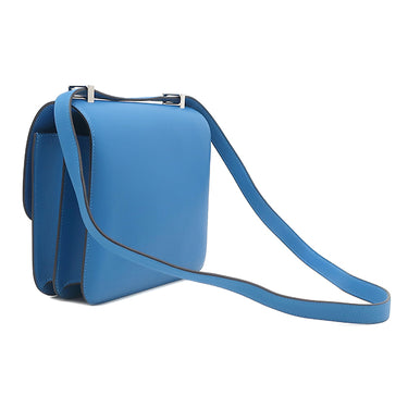 エルメス HERMES コンスタンス 24 ブルーゼリージュ エバーカラー ショルダーバッグ シルバー金具