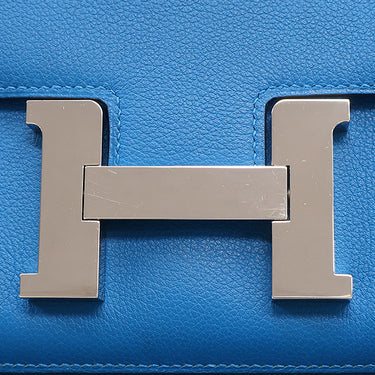 エルメス HERMES コンスタンス 24 ブルーゼリージュ エバーカラー ショルダーバッグ シルバー金具