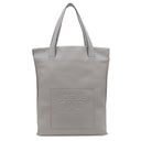 ロエベ LOEWE アナグラム ショッパーバッグ グレー レザー トートバッグ シルバー金具 トート A4 大容量