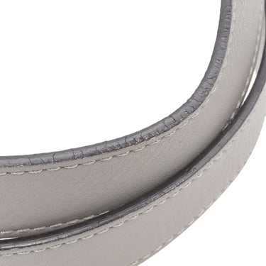 ロエベ LOEWE アナグラム ショッパーバッグ グレー レザー トートバッグ シルバー金具 トート A4 大容量