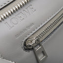 ロエベ LOEWE アナグラム ショッパーバッグ グレー レザー トートバッグ シルバー金具 トート A4 大容量