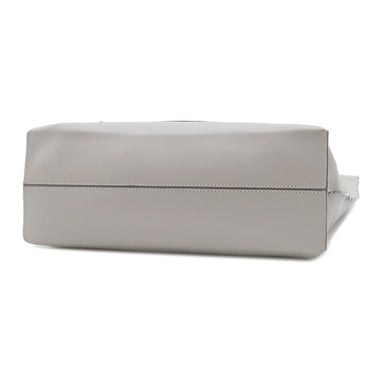 ロエベ LOEWE アナグラム ショッパーバッグ グレー レザー トートバッグ シルバー金具 トート A4 大容量