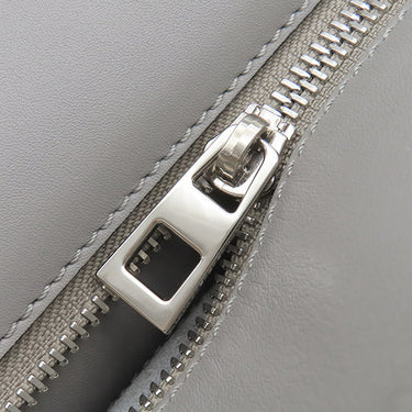 ロエベ LOEWE アナグラム ショッパーバッグ グレー レザー トートバッグ シルバー金具 トート A4 大容量