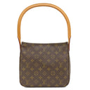 ルイヴィトン LOUIS VUITTON ルーピング MM M51146 モノグラム モノグラムキャンバス ハンドバッグ ゴールド金具 茶 ワンハンドル
