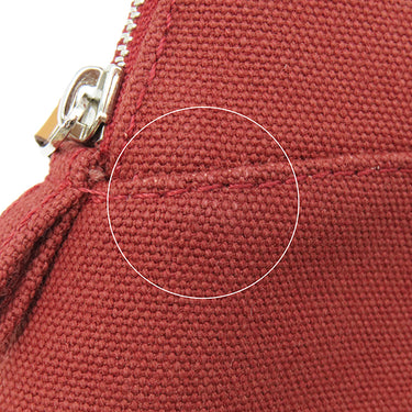 エルメス HERMES ボリードポーチ ミニ H102773M ルージュアッシュ コットン アニョーミロ ポーチ シルバー金具 バス用ポーチ 化粧ポーチ 小物入れ