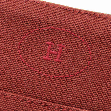 エルメス HERMES ボリードポーチ ミニ H102773M ルージュアッシュ コットン アニョーミロ ポーチ シルバー金具 バス用ポーチ 化粧ポーチ 小物入れ