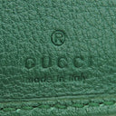 グッチ GUCCI バンブー ミディアム ウォレット 658633 グリーン レザー 三つ折り財布 ゴールド金具 ダブルG コンパクト 小銭入れ