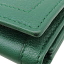 グッチ GUCCI バンブー ミディアム ウォレット 658633 グリーン レザー 三つ折り財布 ゴールド金具 ダブルG コンパクト 小銭入れ