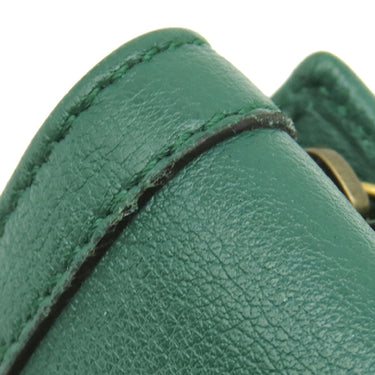 グッチ GUCCI バンブー ミディアム ウォレット 658633 グリーン レザー 三つ折り財布 ゴールド金具 ダブルG コンパクト 小銭入れ