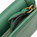 グッチ GUCCI バンブー ミディアム ウォレット 658633 グリーン レザー 三つ折り財布 ゴールド金具 ダブルG コンパクト 小銭入れ