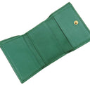 グッチ GUCCI バンブー ミディアム ウォレット 658633 グリーン レザー 三つ折り財布 ゴールド金具 ダブルG コンパクト 小銭入れ