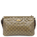 グッチ GUCCI GGクリスタル ショルダー 189749 メタリックゴールド PVCコーティングキャンバス レザー ショルダーバッグ ゴールド金具 カーキ オレンジ