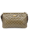 グッチ GUCCI GGクリスタル ショルダー 189749 メタリックゴールド PVCコーティングキャンバス レザー ショルダーバッグ ゴールド金具 カーキ オレンジ