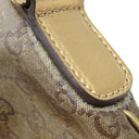 グッチ GUCCI GGクリスタル ショルダー 189749 メタリックゴールド PVCコーティングキャンバス レザー ショルダーバッグ ゴールド金具 カーキ オレンジ