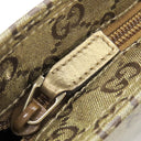 グッチ GUCCI GGクリスタル ショルダー 189749 メタリックゴールド PVCコーティングキャンバス レザー ショルダーバッグ ゴールド金具 カーキ オレンジ