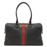 グッチ GUCCI ボルセット ラージ ボストンバッグ 866734 ブラック レザー キャンバス 2WAYバッグ ゴールド金具 ホースビット ウェブストライプ ショルダー