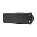 グッチ GUCCI ボルセット ラージ ボストンバッグ 866734 ブラック レザー キャンバス 2WAYバッグ ゴールド金具 ホースビット ウェブストライプ ショルダー