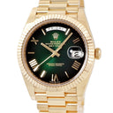 腕時計 ロレックス ROLEX デイデイト 40 228238 ランダム番 自動巻き メンズ メーカーOH済 ランダム番 ローマン K18YG無垢 グリーン オンブレ