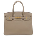 エルメス HERMES バーキン30 エトゥープ トゴ ハンドバッグ ゴールド金具 2025年製 グレージュ