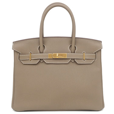 エルメス HERMES バーキン30 エトゥープ トゴ ハンドバッグ ゴールド金具 2025年製 グレージュ