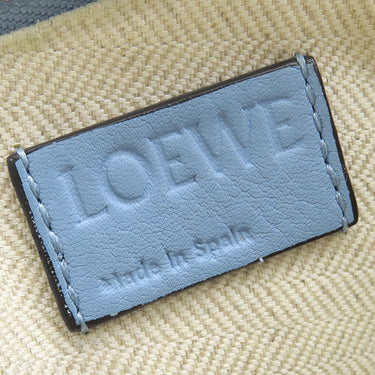 ロエベ LOEWE アントン スリング ショルダーバッグ ブルー レザー ボディバッグ シルバー金具