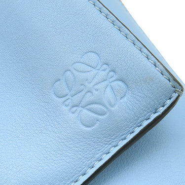 ロエベ LOEWE アントン スリング ショルダーバッグ ブルー レザー ボディバッグ シルバー金具