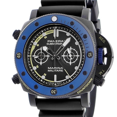 腕時計 パネライ PANERAI サブマーシブル フォルツスペシャリ PAM01239 Y番 自動巻き メンズ Y番 フライバック クロノグラフ 黒 青