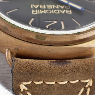 腕時計 パネライ PANERAI ラジオミール ブロンゾ 47mm PAM00760 Y番 手巻き メンズ Y番 ブロンズ シェイデッドグリーン 青針