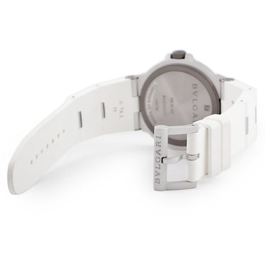 腕時計 ブルガリ BVLGARI アルミニウム 104335 BB40AT 自動巻き メンズ 新品同様 デイト バー アラビア シルバー ホワイト