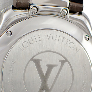 腕時計 ルイヴィトン LOUIS VUITTON フィフティファイブ オートマティック Q6G201 自動巻き メンズ シルバー 青針 サンレイ 日本限定
