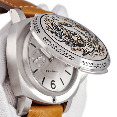 腕時計 パネライ PANERAI ルミノール シーランド イヤー・オブ・ザ・スネーク PAM00842 O番 自動巻き メンズ O番 彫金 干支 巳 限定