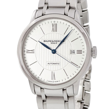 腕時計 ボーム&メルシエ BAUME&MERCIER クラシマ オートマティック M0A10215 65773 自動巻き メンズ シルバー 青針 デイト ローマン バー