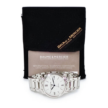 腕時計 ボーム&メルシエ BAUME&MERCIER クラシマ オートマティック M0A10215 65773 自動巻き メンズ シルバー 青針 デイト ローマン バー
