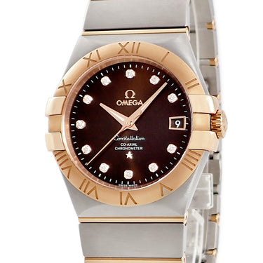 腕時計 オメガ OMEGA コンステレーション コーアクシャル クロノメーター 123.20.35.20.63.001 自動巻き メンズ K18RG×SS ダイヤ