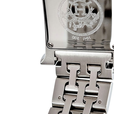 腕時計 エルメス HERMES Hウォッチ PM HH1.230 クオーツ レディース 純正ダイヤ ラムサス ギョーシェ H型 アラビア スクエア